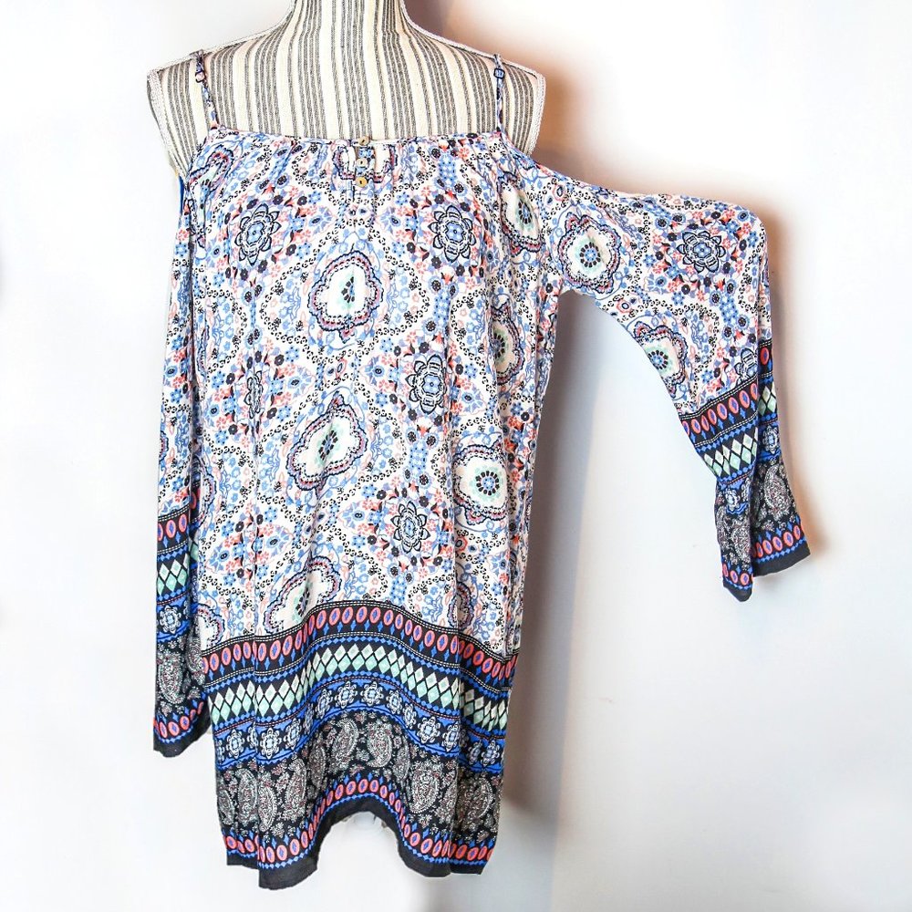 Mandala Floral Neon Flowy Dress